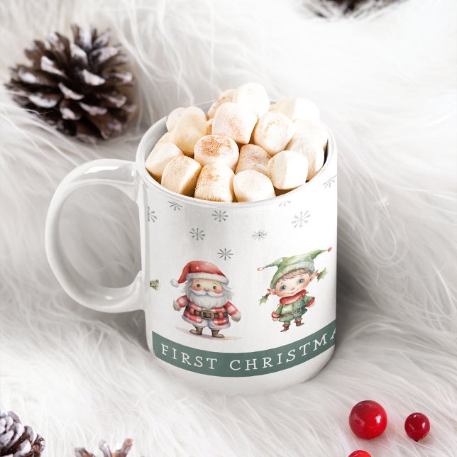 Söt Jul För Barn 1:a Julen Kaffemugg (Skapare uppladdad)