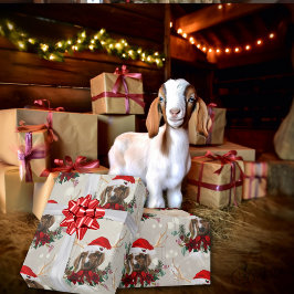 Söt Jul Goat Boer Kid WAN Presentpapper