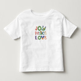 Söt jul grafisk t-shirt Glädje Fred Kärlek Söt