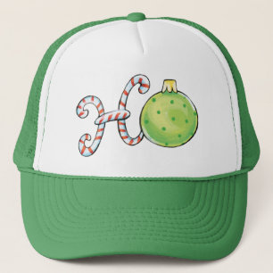 Söt jul Ho Ho Ho, Candy Canes-ornamentik Keps