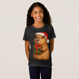**Söt jul-kapybarabarn T-shirt – Tomtekapy