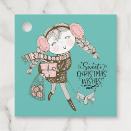 Söt jul Önskemål Gåvor Etiketter