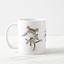 Söt jul Önskemål Ice Skating Kaffemugg