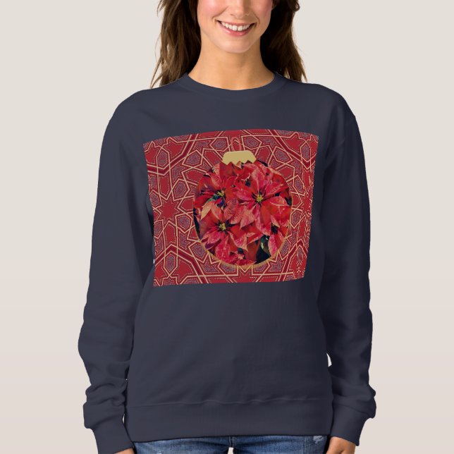 Söt Jul Ornament Art Winter Sweatshirt T Shirt (Framsida)