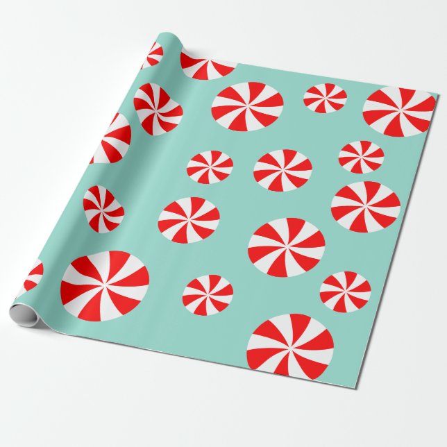 Söt jul | Peppermint Candy Helgdag Presentpapper (Utrullad)
