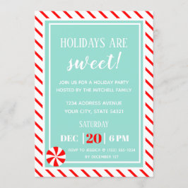 Söt jul | Permint jul Party Inbjudningar