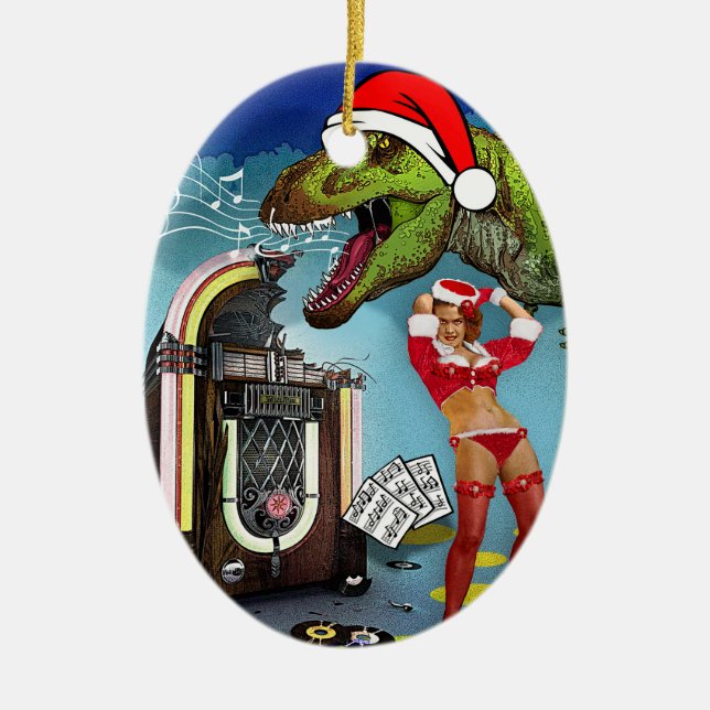 Söt jul Sång Julgransprydnad Keramik (Framsidan)