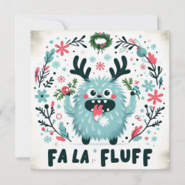 Söt jul sångare "fa la fluff" julkort
