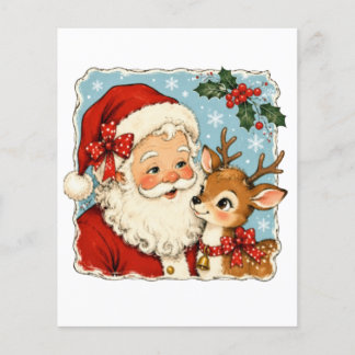 Söt jul Santa renar Flygblad