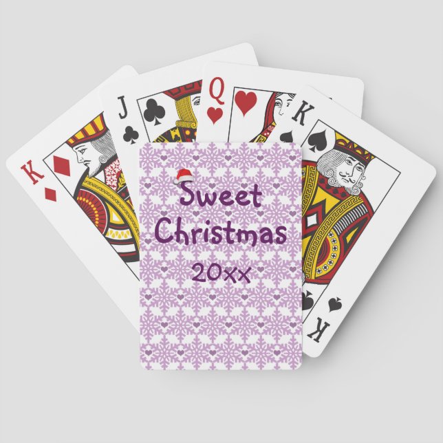 Söt jul Snowflake Mönster Casinokort (Baksidan)
