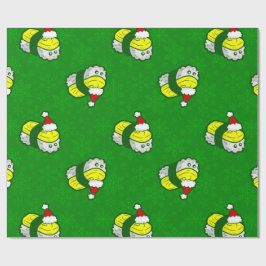söt jul tamago sushi tomte snöflinga presentpapper
