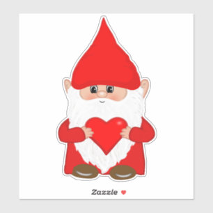 Söt jul-tomte dekal