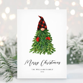 Söt jul-tomte Ickefoto-helgkort Julkort