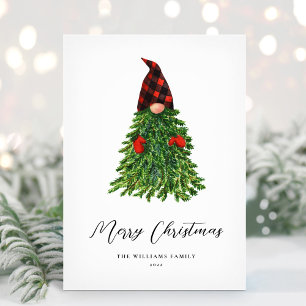 Söt jul-tomte Ickefoto-helgkort Julkort