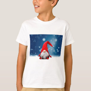 Söt jul tomte snö stjärnor tee