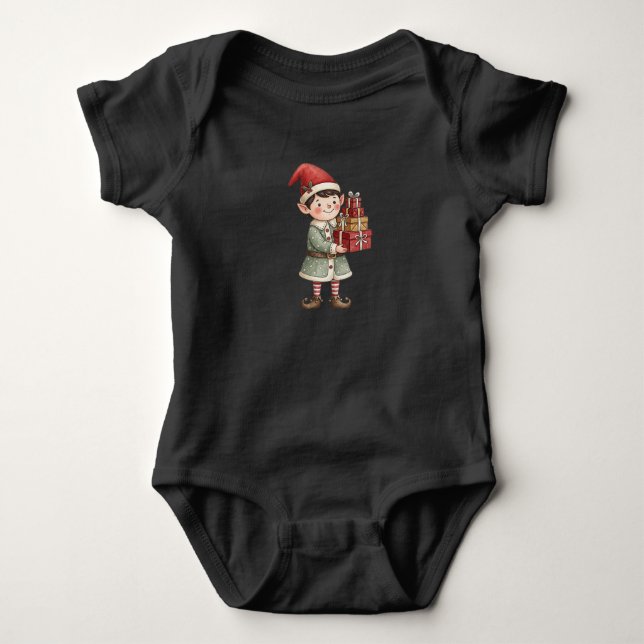 Söt jul-tomte  t shirt (Framsida)
