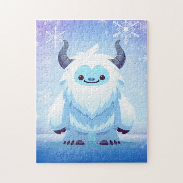 Söt jul/vinter yeti pussel (Vertikal)
