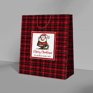 Söt jul Whimsical Tomte Presentbaggsdesign