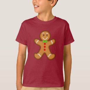 Söt Julafton pepparkaksgubbe T Shirt