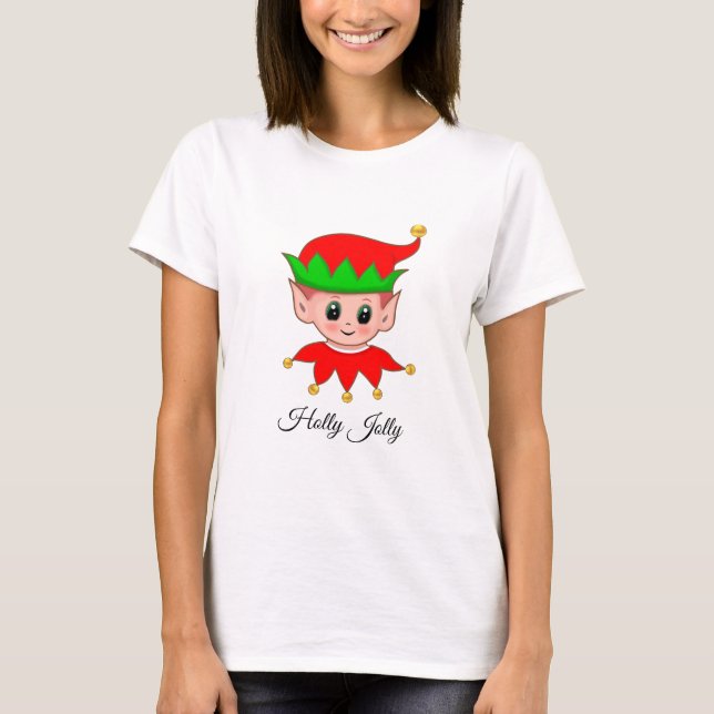 Söt julalva & Bjällror T Shirt (Framsida)