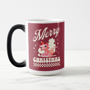 Söt julaxolotl God Jul Magisk Mugg