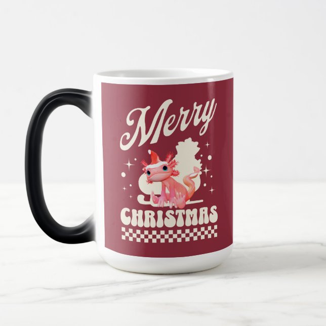 Söt julaxolotl God Jul Magisk Mugg (Vänster)