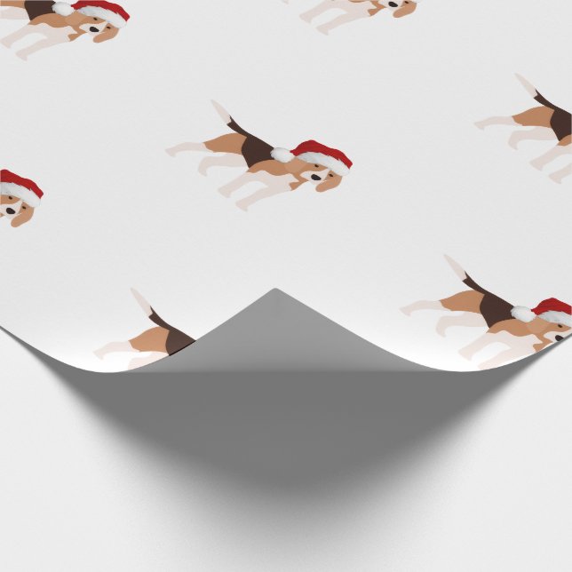 Söt julbeagle  presentpapper (Hörn)