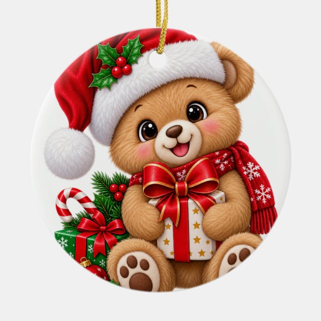 Söt julbjörn ornament (Framsidan)