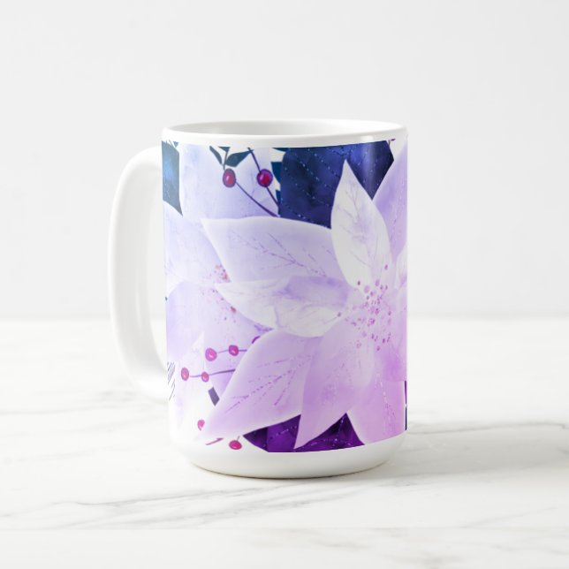 Söt Julblomma Kaffemugg (Framsida vänster)