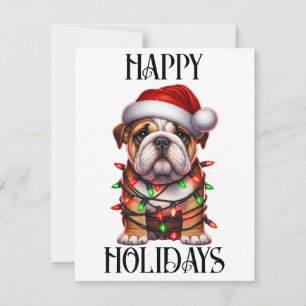 Söt julbulldogg julkort