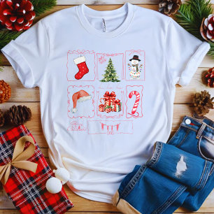 Söt julcollage i modern design t shirt