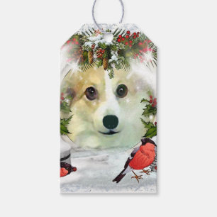 Söt julCorgi Presentetikett