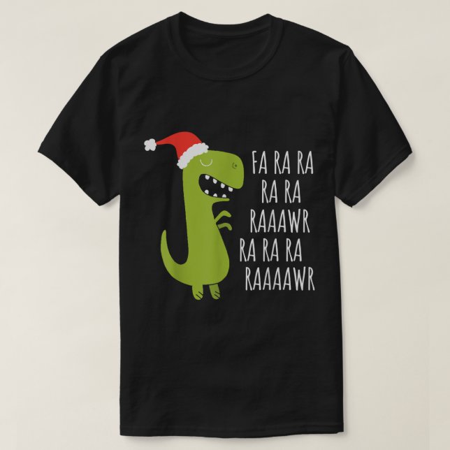 Söt juldino Raaawr humor T Shirt (Design framsida)