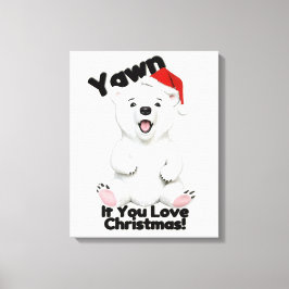 Söt julduk med isbjörn på canvas