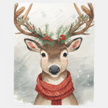 Söt julfilt av renar i fleece