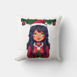 Söt julflicka kudde