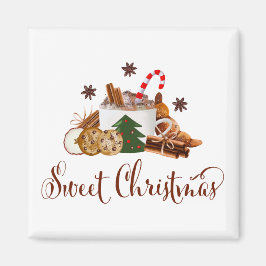 Söt julfrappuccino Cookie Cinnamon Art Magnet