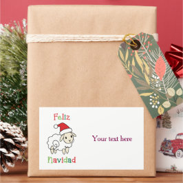 Söt julget – Feliz Navidad Rektangulärt Klistermärke