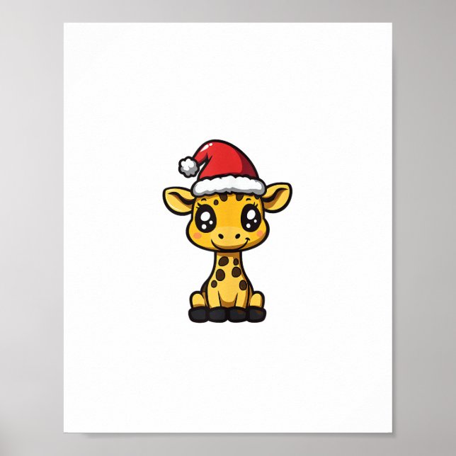 Söt julgiraff Jul Comic  Poster (Framsidan)