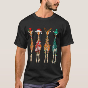 Söt julgiraff Roligt djurälskarepresent för barn T Shirt