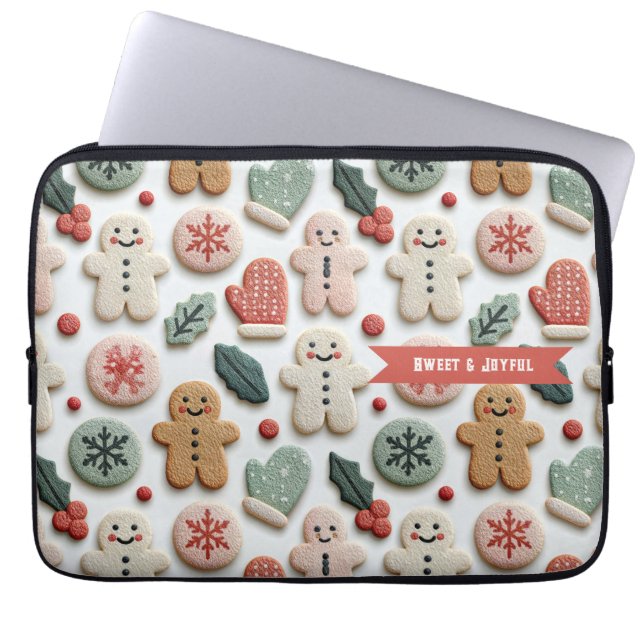 Söt julgodis-mönster laptop fodral (Framsidan)