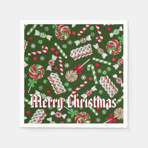 Söt julgodis Mönster Napkins 2 Pappersservett