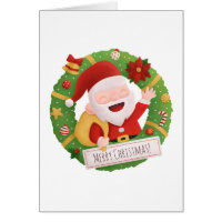 Söt julgran Julkrans Julkort