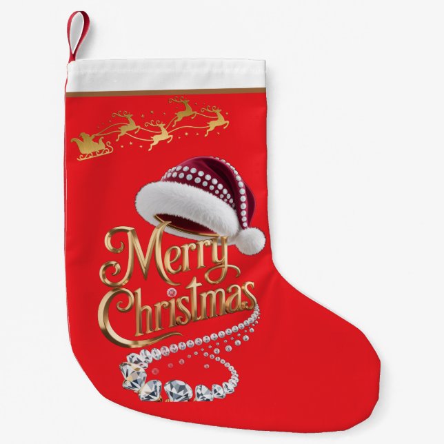 Söt julhatt liten julstrumpa (Framsidan)
