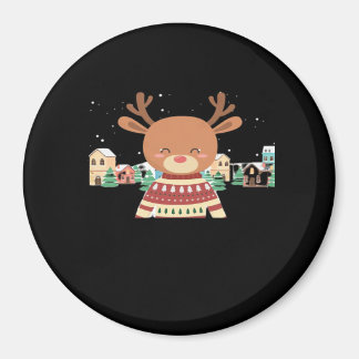 Söt julhjort minimal design magnet