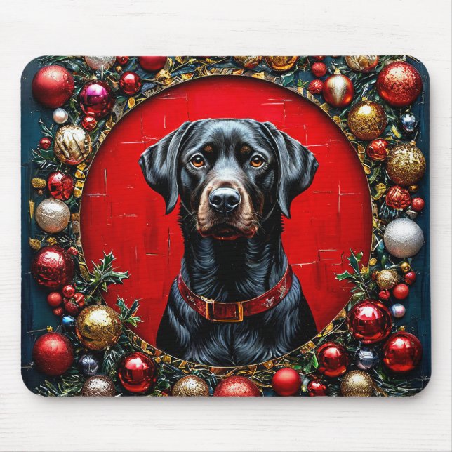 Söt julhund musmatta (Framsidan)