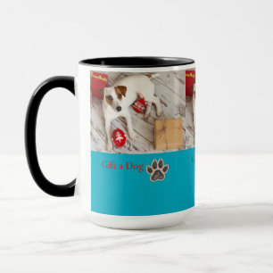 Söt julhund presentmugg mugg