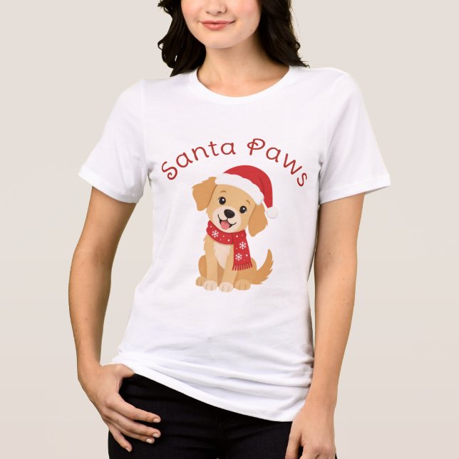 Söt julhund  t shirt (Framsida)