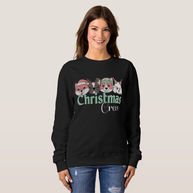 Söt julhundskräm t shirt (Hel framsida)