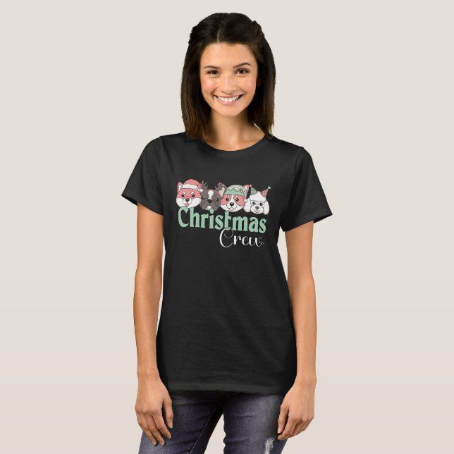 Söt julhundskräm t shirt (Hel framsida)